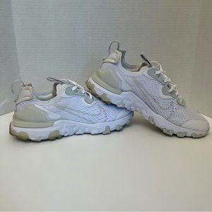 Nike React Vision GS Womens 7.5 (6Y) Triple White CD6888-101.
